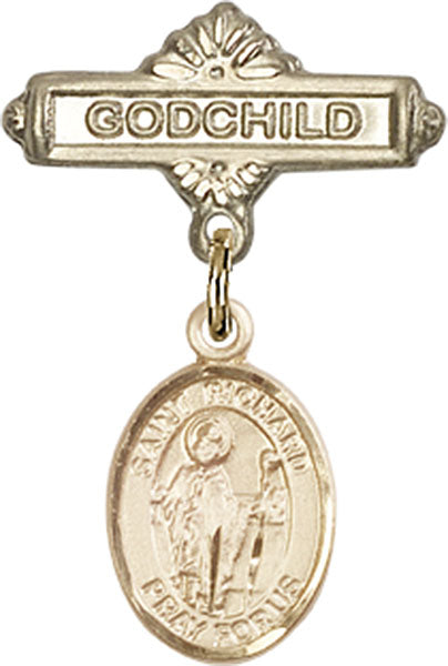 St. Richard Charm and Godchild Badge Pin