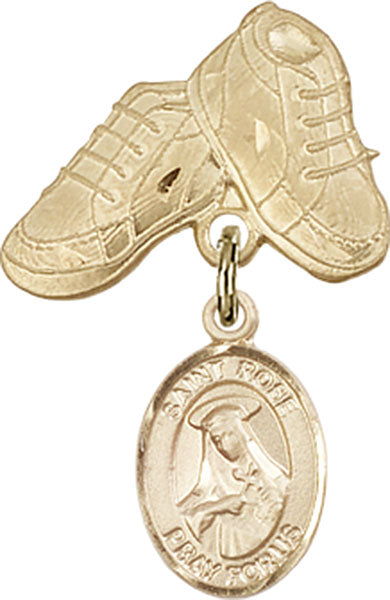 St. Rose of Lima Charm and Baby Boots Pin