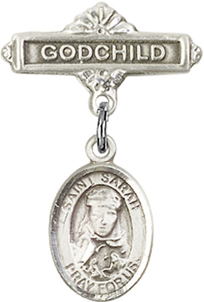 St. Sarah Charm and Godchild Badge Pin