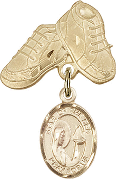 Our Lady Star of the Sea Charm and Baby Boots Pin