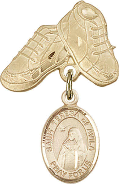 St. Teresa of Avila Charm and Baby Boots Pin