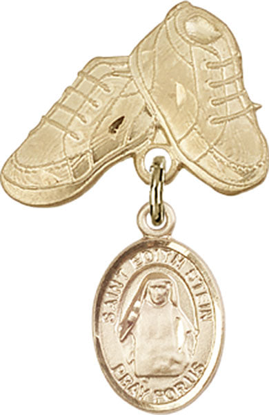 St. Edith Stein Charm and Baby Boots Pin