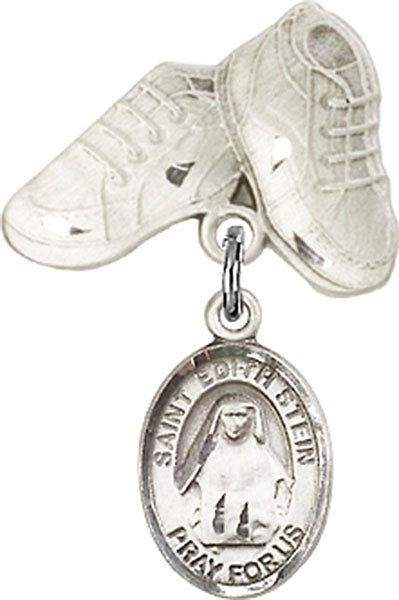 St. Edith Stein Charm and Baby Boots Pin