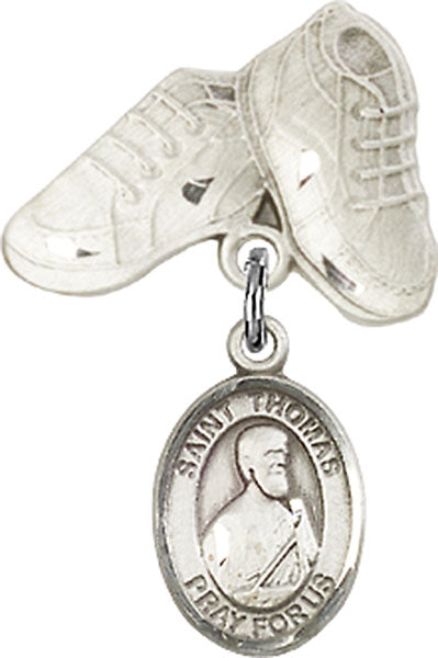 St. Thomas the Apostle Charm and Baby Boots Pin