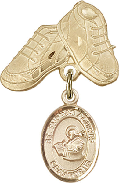 St. Thomas Aquinas Charm and Baby Boots Pin