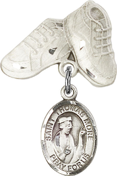 St. Thomas More Charm and Baby Boots Pin