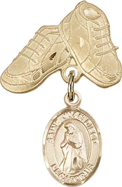 St. Juan Diego Charm and Baby Boots Pin