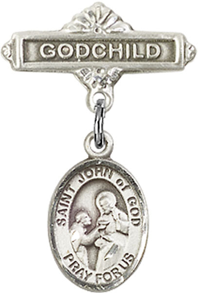 St. John of God Charm and Godchild Badge Pin