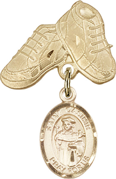 St. Casimir of Poland Charm and Baby Boots Pin
