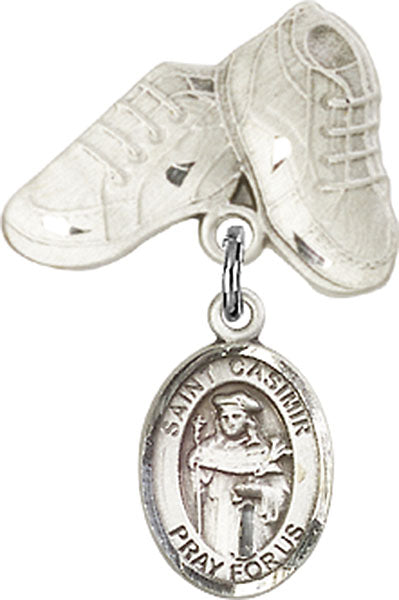St. Casimir of Poland Charm and Baby Boots Pin