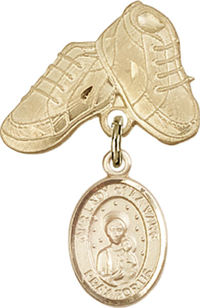 Our Lady of la Vang Charm and Baby Boots Pin