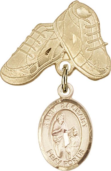 St. Zachary Charm and Baby Boots Pin