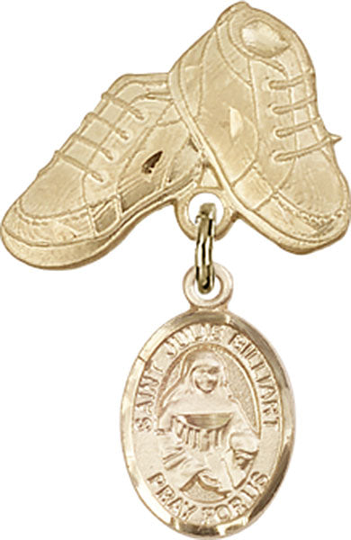 St. Julie Billiart Charm and Baby Boots Pin