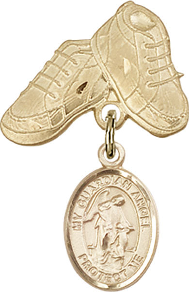 Guardian Angel Charm and Baby Boots Pin