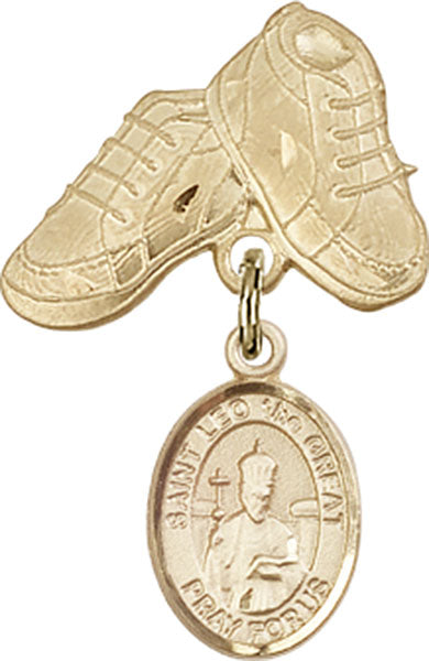 St. Leo the Great Charm and Baby Boots Pin