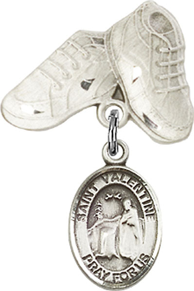 St. Valentine of Rome Charm and Baby Boots Pin
