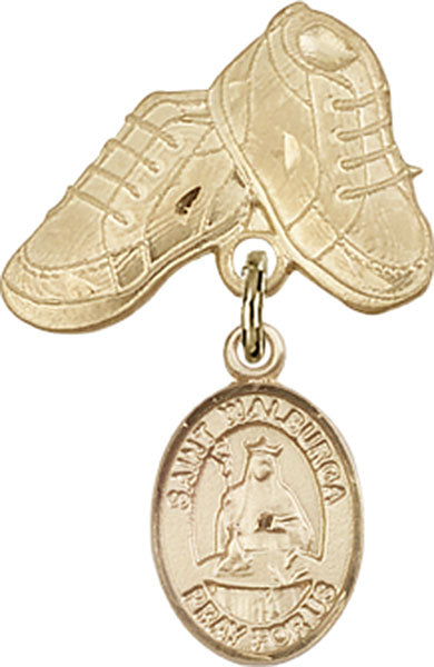 St. Walburga Charm and Baby Boots Pin