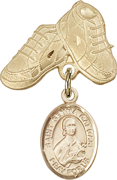St. Gemma Galgani Charm and Baby Boots Pin