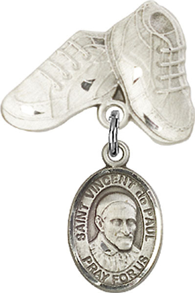 St. Vincent de Paul Charm and Baby Boots Pin