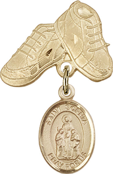 St. Sophia Charm and Baby Boots Pin