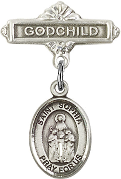 St. Sophia Charm and Godchild Badge Pin