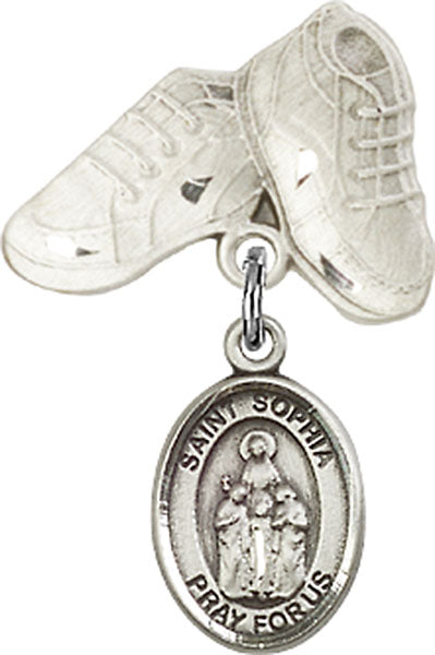 St. Sophia Charm and Baby Boots Pin