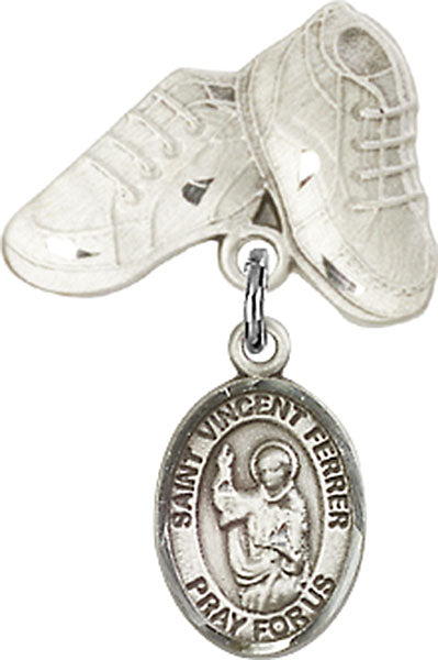 St. Vincent Ferrer Charm and Baby Boots Pin