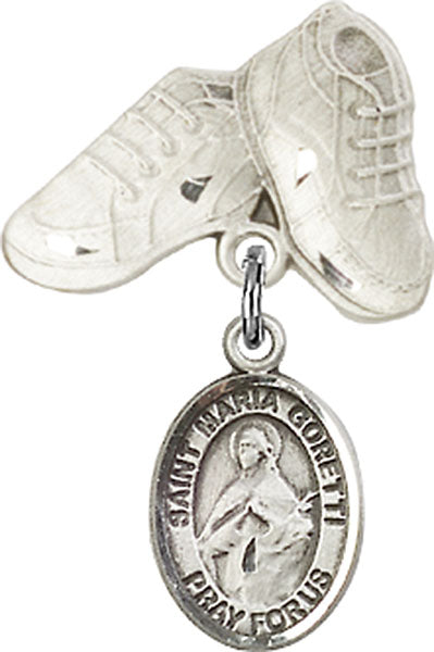 St. Maria Goretti Charm and Baby Boots Pin