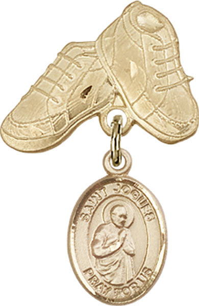 St. Isaac Jogues Charm and Baby Boots Pin