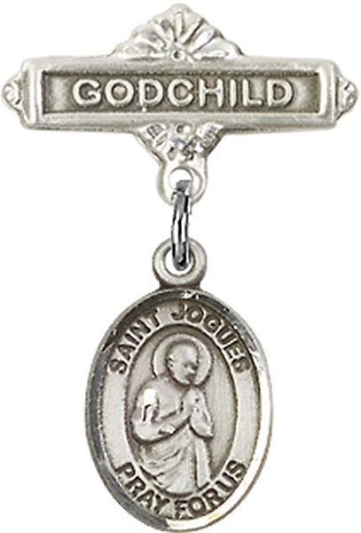 St. Isaac Jogues Charm and Godchild Badge Pin