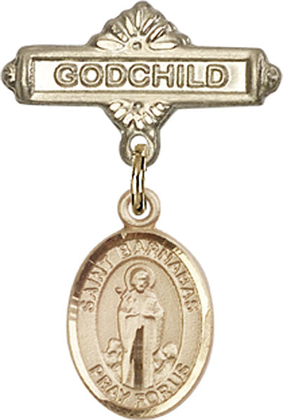 St. Barnabas Charm and Godchild Badge Pin
