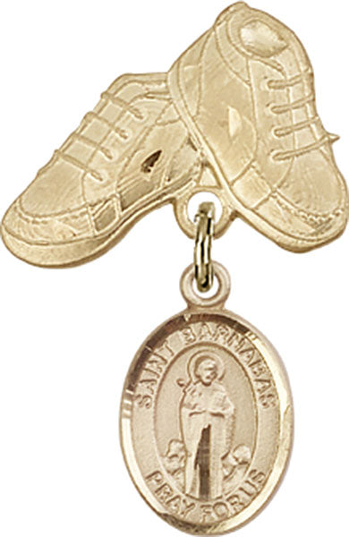 St. Barnabas Charm and Baby Boots Pin