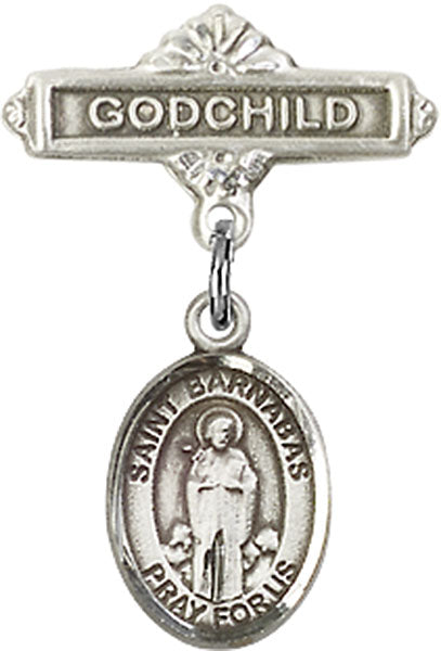 St. Barnabas Charm and Godchild Badge Pin