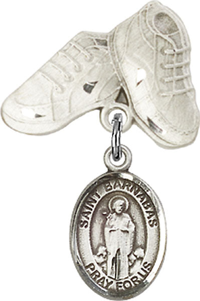 St. Barnabas Charm and Baby Boots Pin