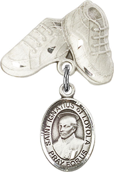 St. Ignatius Charm and Baby Boots Pin