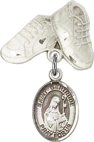 St. Gertrude of Nivelles Charm and Baby Boots Pin