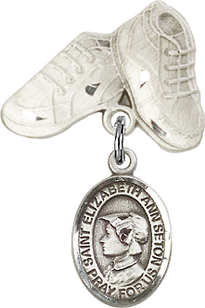 St. Elizabeth Ann Seton Charm and Baby Boots Pin
