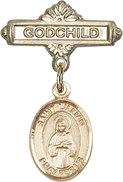 St. Lillian Charm and Godchild Badge Pin