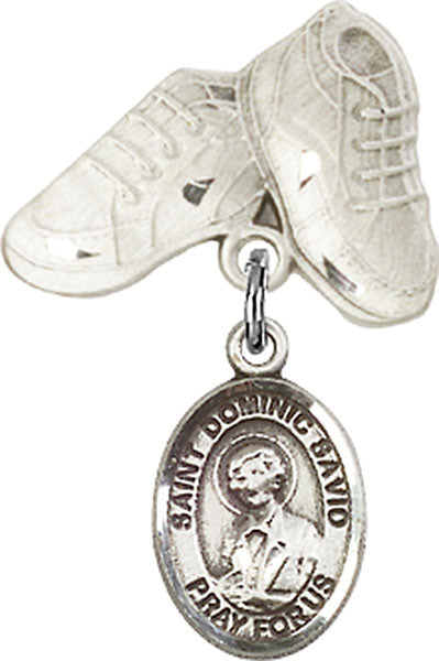 St. Dominic Savio Charm and Baby Boots Pin