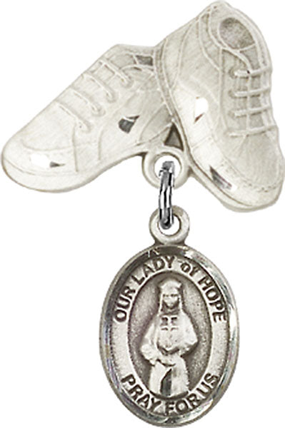 Our Lady of Hope Charm and Baby Boots Pin