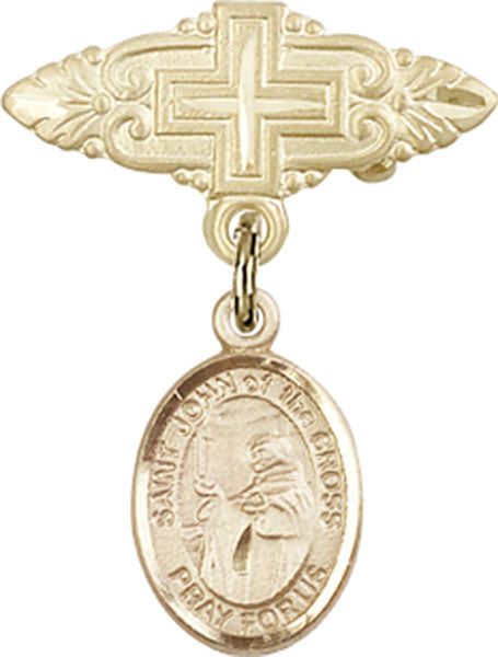 St. John of the Cross Charm and Badge Pin with Cross