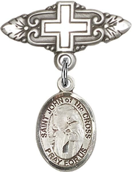St. John of the Cross Charm and Badge Pin with Cross