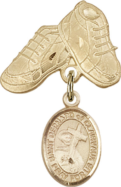 St. Bernard of Clairvaux Charm and Baby Boots Pin