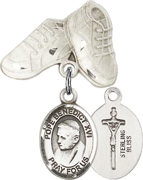 Pope Benedict XVI Charm and Baby Boots Pin