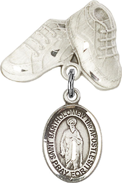 St. Bartholomew the Apostle Charm and Baby Boots Pin
