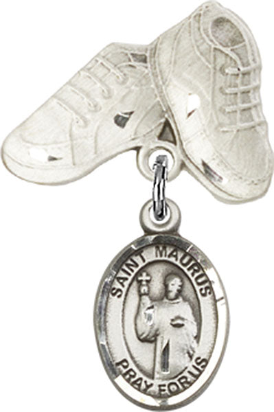 St. Maurus Charm and Baby Boots Pin
