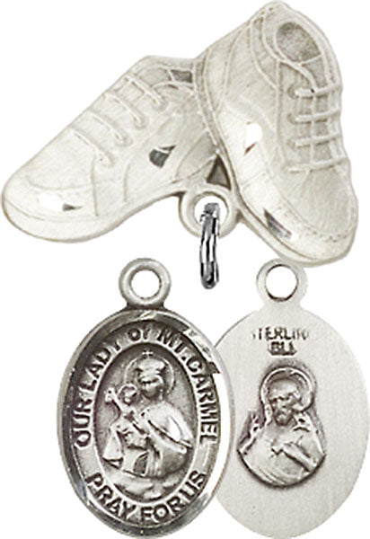 Our Lady of Mount Carmel Charm and Baby Boots Pin