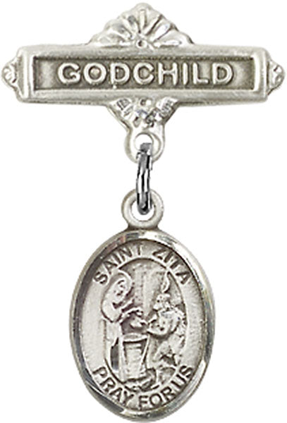 St. Zita Charm and Godchild Badge Pin
