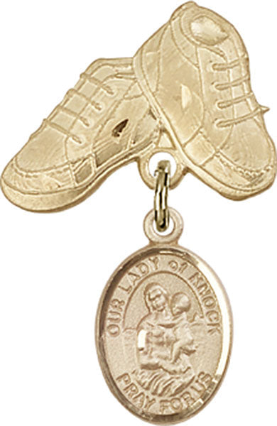 Our Lady of Knock Charm and Baby Boots Pin