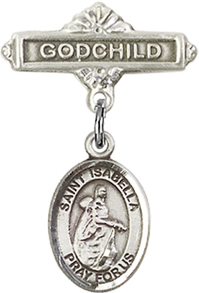 St. Isabella of Portugal Charm and Godchild Badge Pin